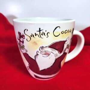Eddie Bauer Christmas Mug Coffee Cup Santas Cocoa Ceramic 4.5" Tall
